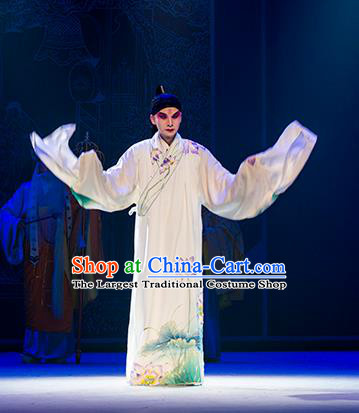 Chinese Kun Opera Xiaosheng Costumes Nan Ke Dream Garment and Headwear Kunqu Opera Scholar Clothing Young Male Chunyu Fen Apparels