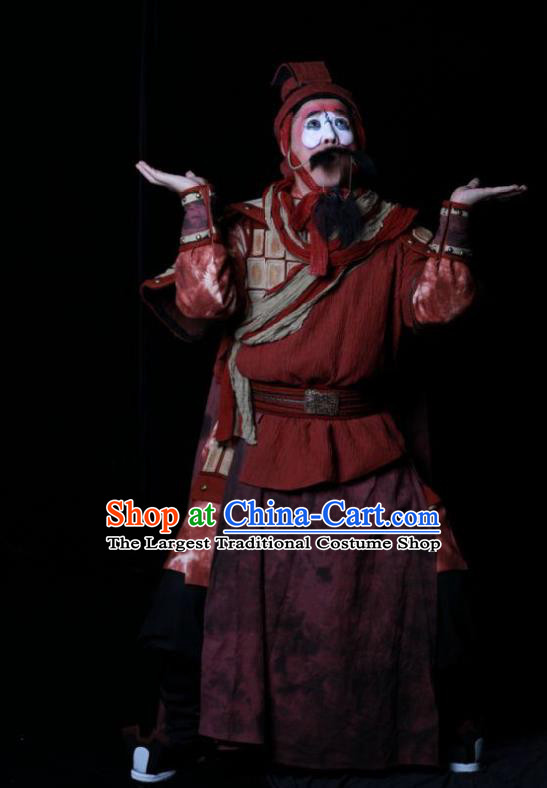 Meng Jiangnv Sends Winter Clothes Chinese Kun Opera Chou Garment Costumes and Headwear Kunqu Opera Clown Apparels Clothing