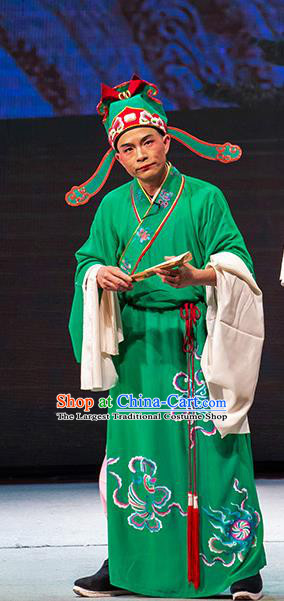 Chinese Huangmei Opera Bully Garment Goddess Marriage Costumes and Headwear An Hui Opera Young Male Apparels Clothing