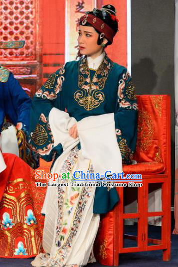 Chinese Shaoxing Opera Lao Dan Dress The Jade Hairpin Yue Opera Elderly Female Costumes Apparels Rich Dame Garment and Headdress