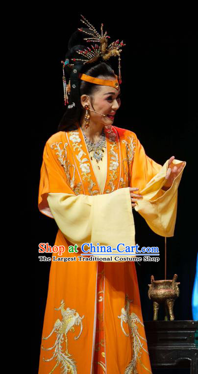 Chinese Huangmei Opera Young Mistress Wang Xifeng Garment Costumes and Headpieces Dream of Red Mansions Traditional Anhui Opera Hua Tan Dress Apparels