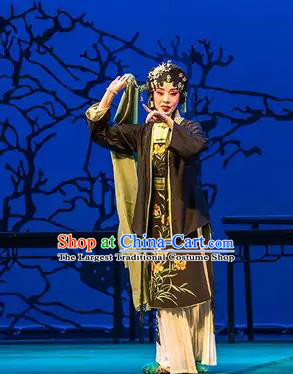 Chinese Ping Opera Xiaodan Apparels Costumes and Headpieces Liang Xiao Traditional Pingju Opera Young Lady Dress Garment