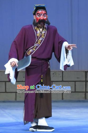 Chinese Ping Opera Jing Role Costumes and Headwear Yu Gong Case Pingju Opera Martial Man Apparels Clothing