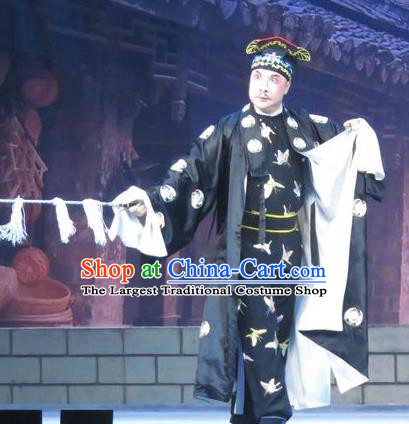 Bao Gong San Kan Butterfly Dream Chinese Ping Opera Wusheng Costumes and Headwear Pingju Opera Apparels Martial Male Clothing