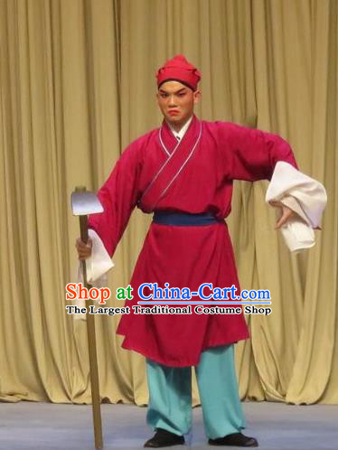 Fei Jie Chinese Ping Opera Young Man Costumes and Headwear Pingju Opera Farmer Apparels Clothing