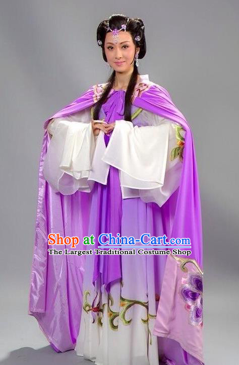 Chinese Shaoxing Opera An Lingrong Costumes Yue Opera Zhen Huan Apparels Hua Tan Garment Imperial Consort Dress and Headpieces