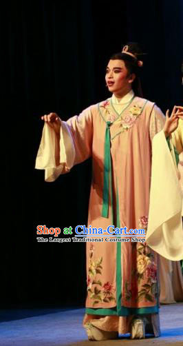 Chinese Yue Opera Shuang Jiao Jie Qin Childe Costumes and Headwear Shaoxing Opera Young Male Xiao Sheng Apparels Garment