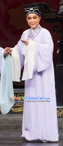 Chinese Yue Opera Poor Scholar Wu Nv Bai Shou Zou Yinglong Costumes and Headwear Shaoxing Opera Yang Male Apparels Niche Garment