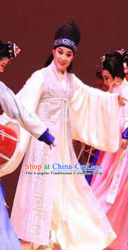 Chinese Yue Opera Chunh Yang Scholar Costumes and Headwear Shaoxing Opera Young Male Li Menglong Garment Apparels