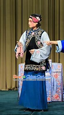 Chinese Beijing Opera Old Woman Apparels Costumes and Headdress Love in the Wardrobe Traditional Peking Opera Pantaloon Dress Elderly Dame Garment