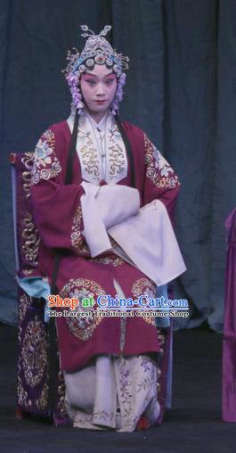 Chinese Beijing Opera Imperial Concubine Apparels Yu Guo Yuan Costumes and Headpieces Traditional Peking Opera Young Female Dress Garment