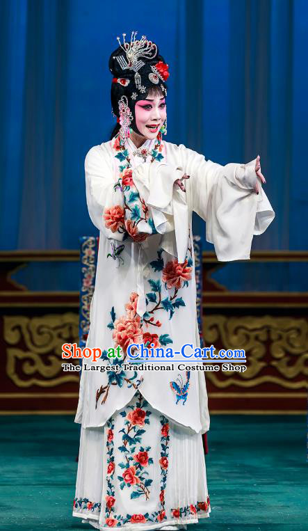 Chinese Beijing Opera Noble Consort Garment The Dream Of Red Mansions Costumes and Hair Accessories Traditional Peking Opera Actress Dress Diva You Erjie Apparels