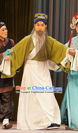 Mu Yang Juan Chinese Peking Opera Laosheng Apparels Costumes and Headpieces Beijing Opera Old Man Garment Landlord Clothing