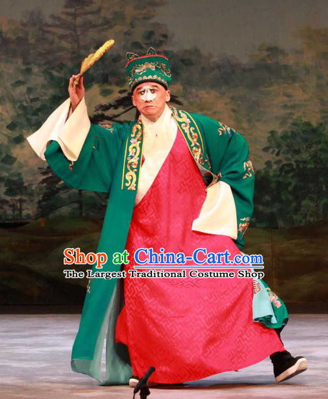 Ye Zhu Lin Chinese Peking Opera Clown Gao Yanei Apparels Costumes and Headpieces Beijing Opera Rich Childe Garment Bully Clothing