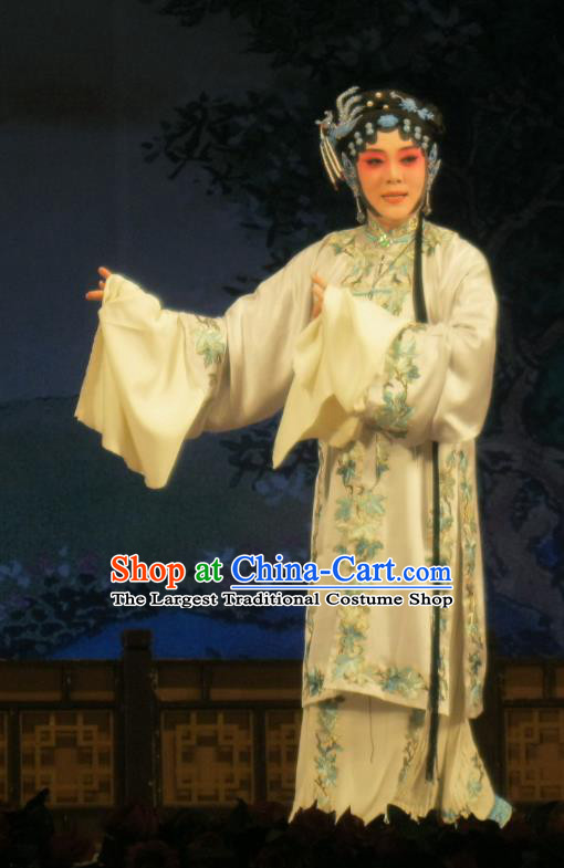 Chinese Ping Opera Diva Liu Lanzhi Apparels Costumes and Headpieces Southeast Fly the Peacocks Traditional Pingju Opera Actress Dress Garment