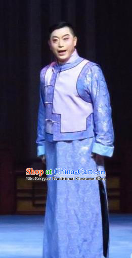 Zhao Yunniang Chinese Ping Opera Republican Period Young Male Garment Costumes Pingju Opera Elderly Childe Apparels Clothing