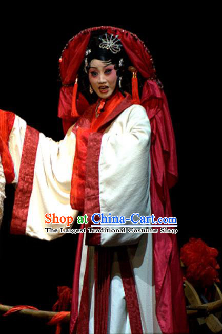 Chinese Sichuan Opera Hua Tan Costumes and Hair Accessories Yu Hai Kuang Chao Traditional Peking Opera Actress Dress Young Female Apparels