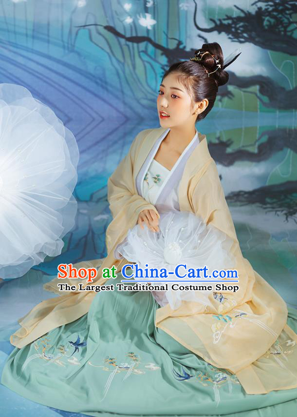 Chinese Ancient Nobility Lady Hanfu Dress Garment Traditional Tang Dynasty Historical Costumes Complete Set for Rich Woman