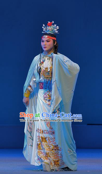 Xue Baochai Chinese Sichuan Opera Xiaosheng Jia Baoyu Apparels Costumes and Headpieces Peking Opera Young Male Garment Childe Clothing