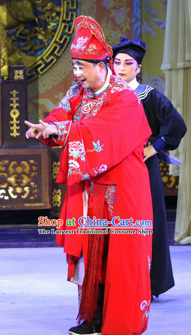 Sheng Si Pai Chinese Sichuan Opera Clown Apparels Costumes and Headpieces Peking Opera Bully Yan Sanlang Garment Childe Clothing