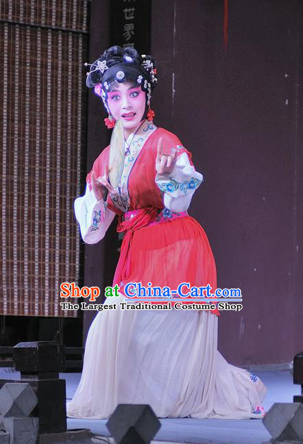 Chinese Sichuan Opera Rich Lady Garment Costumes and Hair Accessories Traditional Peking Opera Actress Dress Diva Apparels