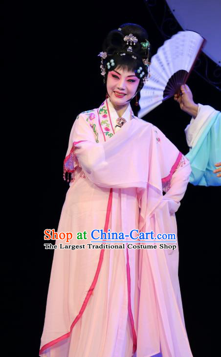 Chinese Sichuan Opera Actress Ji Cuiying Garment Costumes and Hair Accessories Jiang Xiao Lou Traditional Peking Opera Actress Dress Young Female Apparels