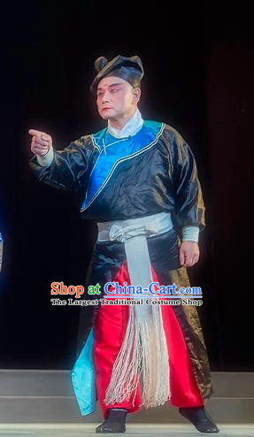 Zhuo Wenjun Chinese Sichuan Opera Servant Apparels Costumes and Headpieces Peking Opera Martial Male Garment Wusheng Clothing