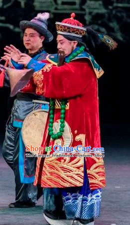 Scholar of Ba Shan Chinese Sichuan Opera Infante Apparels Costumes and Headpieces Peking Opera Royal Highness Garment Elderly Male Clothing