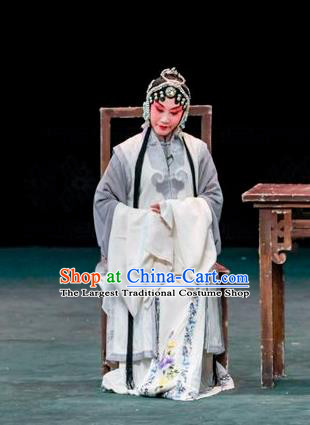 Chinese Sichuan Opera Tsing Yi Qin Xianglian Garment Costumes and Hair Accessories Traditional Peking Opera Young Female Dress Distress Maiden Apparels