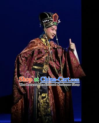 Xin Zhui Chinese Peking Opera Young Male Garment Costumes and Headwear Beijing Opera Xiaosheng Yue Apparels Clothing