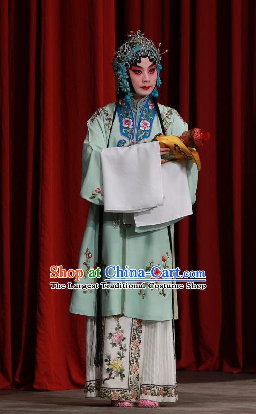 Chinese Beijing Opera Hua Tan Apparels Costumes and Headdress Da Bao Guo Er Jin Gong Traditional Peking Opera Noble Consort Dress Diva Li Yanfei Garment