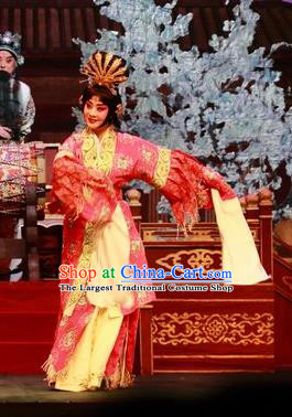 Chinese Beijing Opera Huadan Yang Yuhuan Apparels Costumes and Headpieces Tai Zhen Wai Zhuan Traditional Peking Opera Garment Young Female Dress