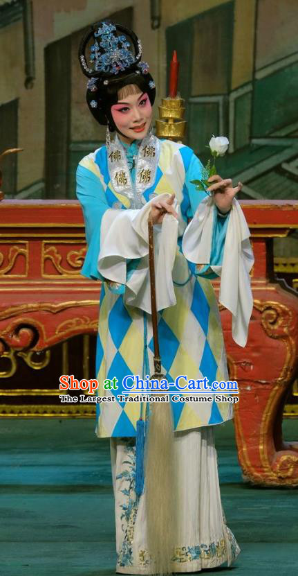 Chinese Beijing Opera Taoist Nun Yang Yuhuan Apparels Costumes and Headpieces Tai Zhen Wai Zhuan Traditional Peking Opera Diva Dress Garment