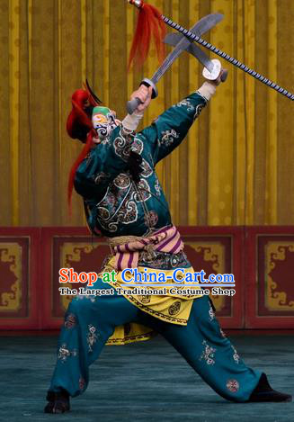 Yan Yang Tower Chinese Peking Opera Wusheng Garment Costumes and Headwear Beijing Opera Takefu Apparels Martial Male Clothing