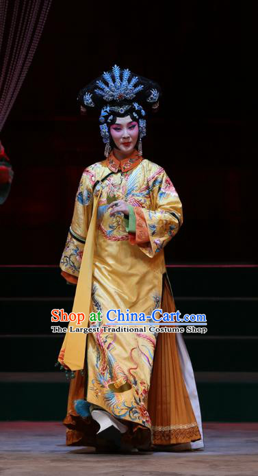 Chinese Beijing Opera Imperial Consort Shu Apparels Costumes and Headpieces Kangxi Dadi Traditional Peking Opera Noble Female Dress Garment