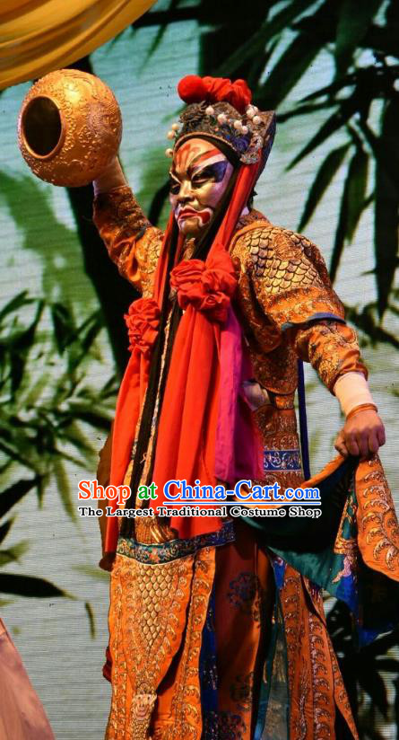 Madam White Snake Chinese Shanxi Opera Jing Role Apparels Costumes and Headpieces Traditional Jin Opera Garment Celestial General Clothing