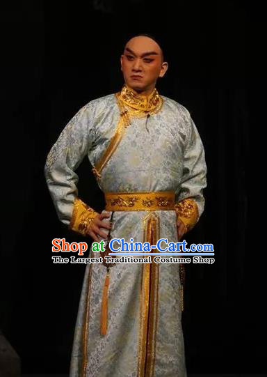 Lian Li Yu Chenglong Chinese Shanxi Opera Childe Le Chun Apparels Costumes and Headpieces Traditional Jin Opera Xiaosheng Garment Young Man Clothing