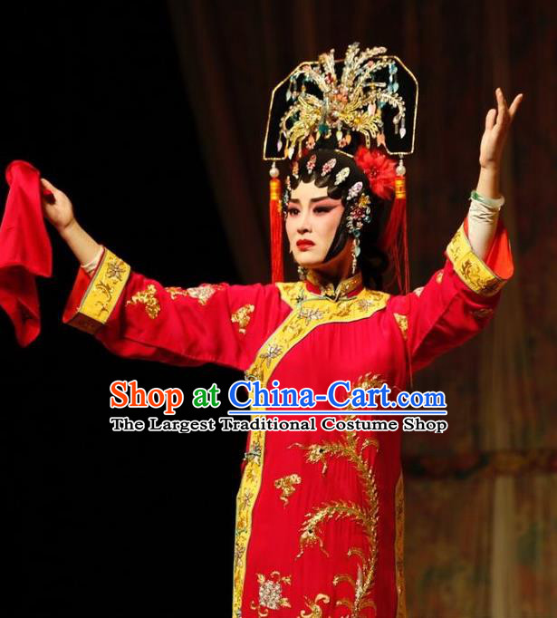 Chinese Cantonese Opera Qing Dynasty Imperial Consort Garment Prince Rui and Concubine Zhuang Costumes and Headdress Traditional Guangdong Opera Hua Tan Apparels Dress