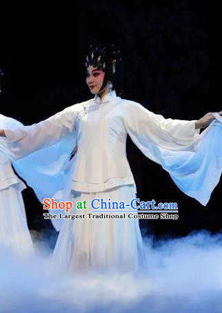 Chinese Cantonese Opera Dance Lady Garment Prince Rui and Concubine Zhuang Costumes and Headdress Traditional Guangdong Opera Apparels Figurant Dress