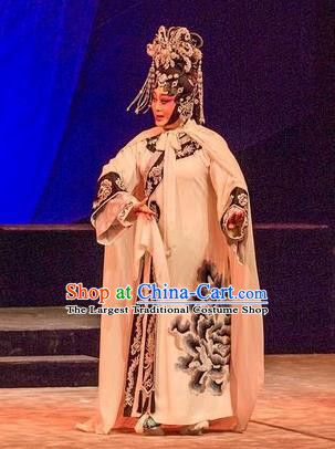 Chinese Cantonese Opera Queen Xiaozhuang Garment Prince Rui and Concubine Zhuang Costumes and Headdress Traditional Guangdong Opera Apparels Empress Dress