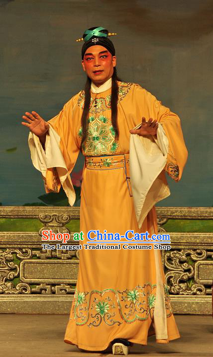 Chinese Guangdong Opera Young Male Fan Li Apparels Costumes and Headpieces Traditional Cantonese Opera Niche Garment Xiaosheng Clothing