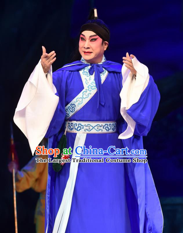 Hun Qian Zhu Ji Xiang Chinese Guangdong Opera Young Man Apparels Costumes and Headpieces Traditional Cantonese Opera Xiaosheng Garment Scholar Clothing