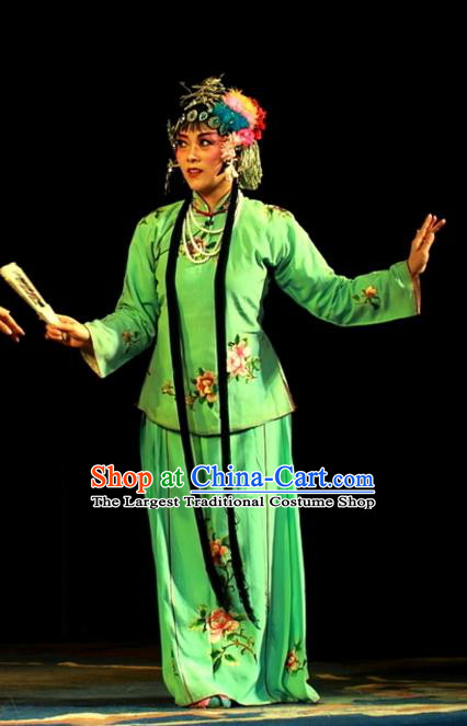 Chinese Sichuan Opera Highlights Young Mistress Garment Costumes and Headdress Shoot Eagle Traditional Peking Opera Hua Tan Dress Actress Apparels