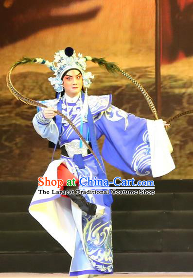 Gao Emperor of Han Chinese Guangdong Opera Wusheng Apparels Costumes and Headpieces Traditional Cantonese Opera Martial Male Garment Takefu Clothing