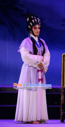 Chinese Cantonese Opera Country Woman Garment Costumes and Headdress Traditional Guangdong Opera Actress Apparels Diva Bai Lixiang Dress