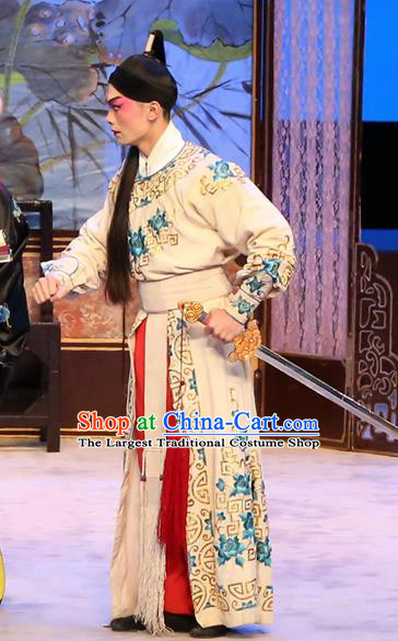 Ba Luo He Chinese Guangdong Opera Wusheng Apparels Costumes and Headwear Traditional Cantonese Opera Martial Male Garment Ba Jie Clothing