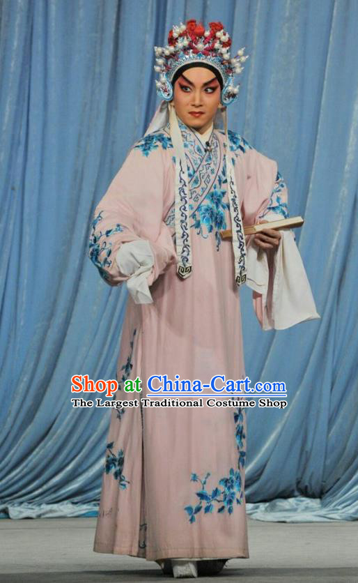 The Sword Chinese Guangdong Opera Young Male Apparels Costumes and Headwear Traditional Cantonese Opera Wusheng Garment Wang Han Clothing