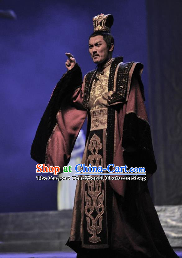 Chinese Traditional Northern Wei Dynasty Xiaowen Emperor Apparels Costumes Historical Drama Bei Wei Feng Yang Ancient King Garment Tuoba Hong Clothing and Headwear