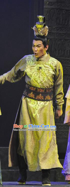 Chinese Traditional Northern Wei Dynasty Monarch Apparels Costumes Historical Drama Bei Wei Feng Yang Ancient Xiaowen Emperor Tuoba Hong Garment Clothing and Headwear