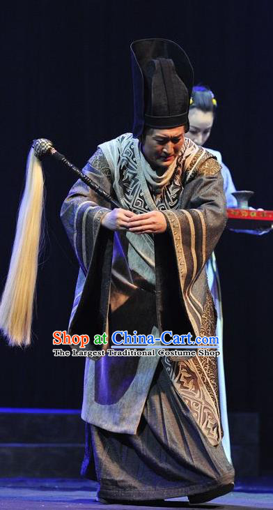 Chinese Traditional Northern Wei Dynasty Eunuch Apparels Costumes Historical Drama Bei Wei Feng Yang Ancient Palace Servant Garment Clothing and Headwear